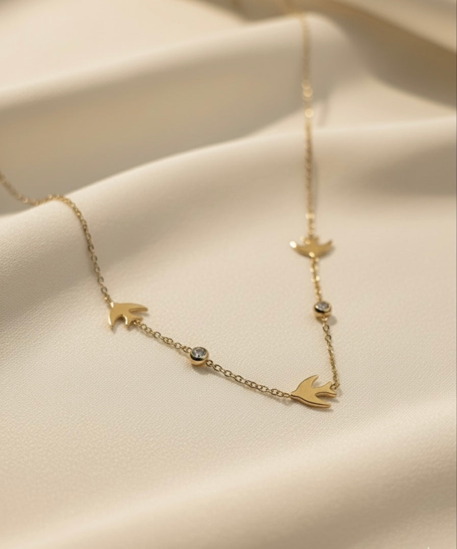 Ailaura Flying Birds Necklace