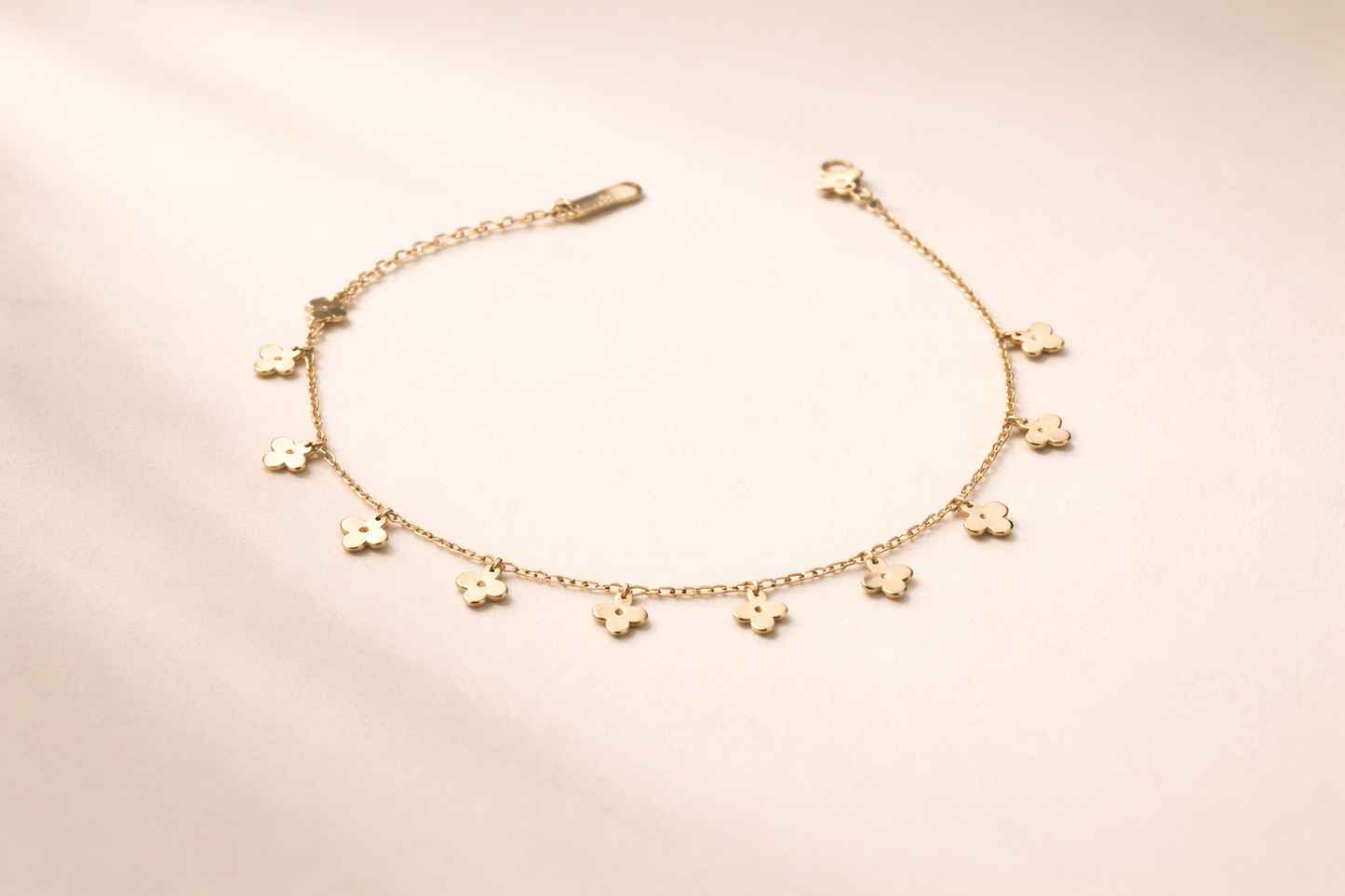 Ailaura Clover Charm Anklet (PAIR)