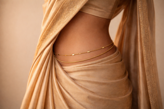 Ailaura Adjustable Double-Layer Gold Waist Chain