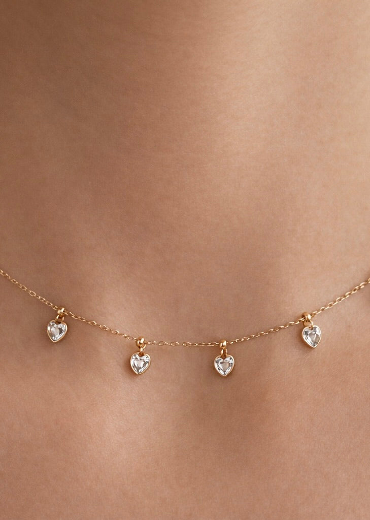 Ailaura Celeste heart Drop Necklace