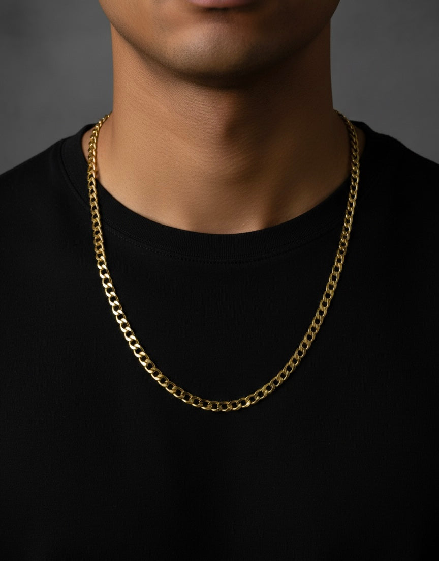 Ailaura Men’s gold curb chain