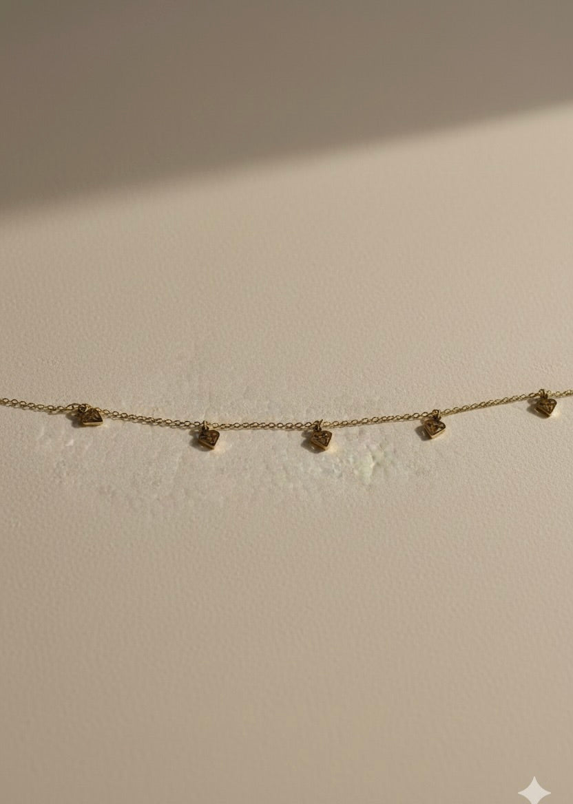 Ailaura Amora Heart Anklet-(PAIR)