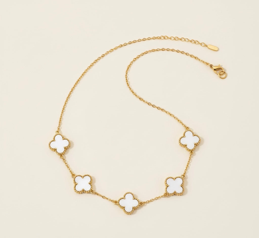 Ailaura Clover Station Necklace