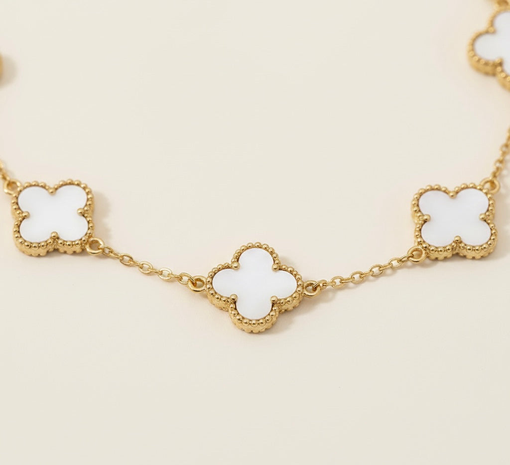 Ailaura Clover Station Necklace