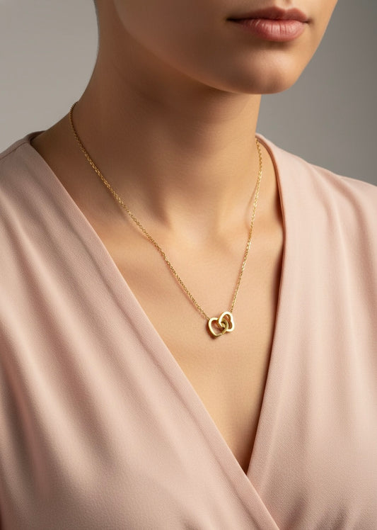 Ailaura Interlinked heart Necklace