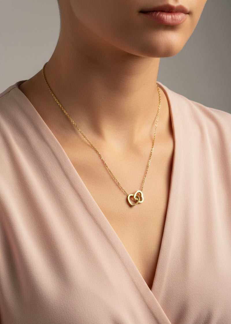 Ailaura Interlinked heart Necklace