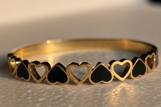 Ailaura Amora Heart Bangle - Adjustable