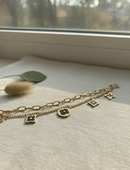 Ailaura Etoile Charm Layered  Bracelet