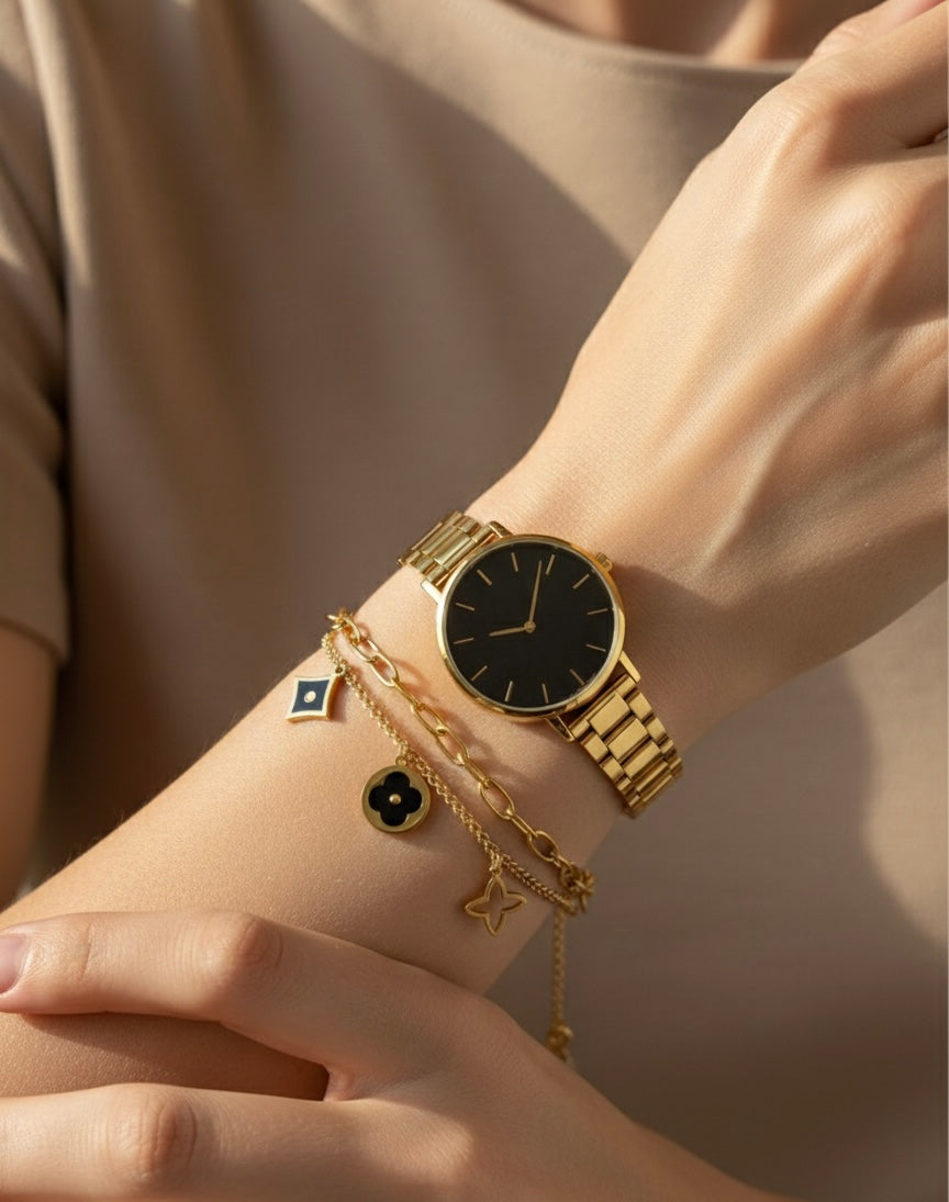 Ailaura Etoile Charm Layered  Bracelet