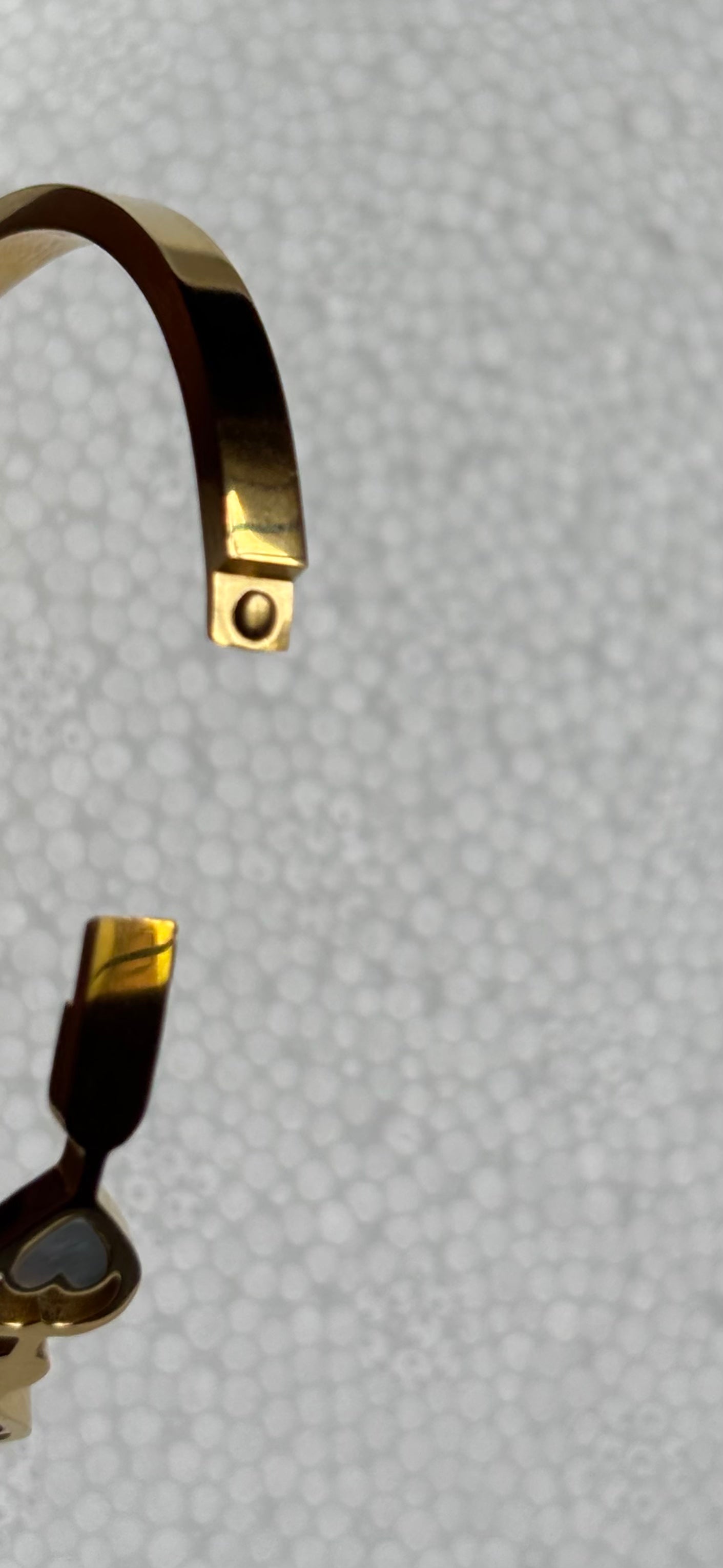 Ailaura Amour Heart Stone Bangle- Adjustable