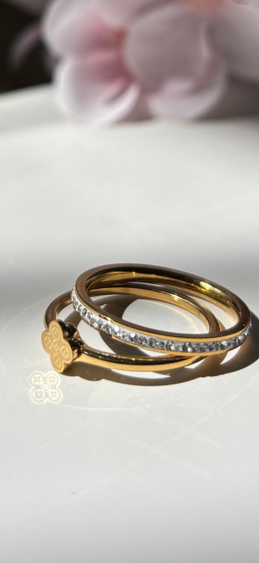 Ailaura Double Bloom Ring (Set of 2)