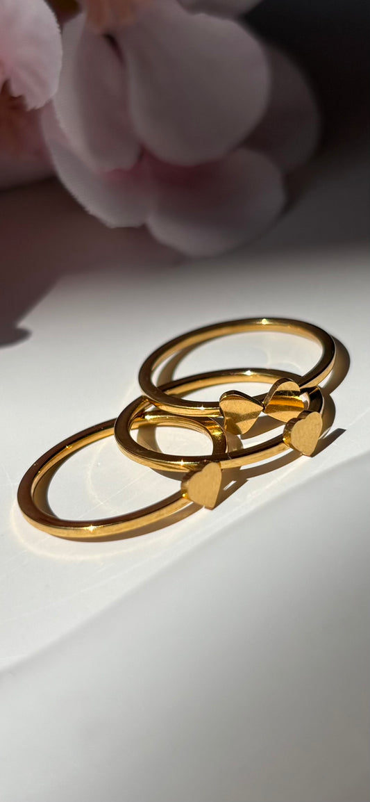 Ailaura Heart Trio Ring (Set of 3)