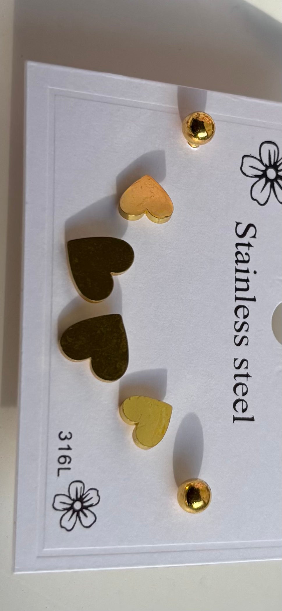 Ailaura Heart Stud Set (Set of 3 Pairs)