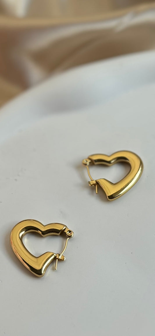 Ailaura Heart Hoop Earrings