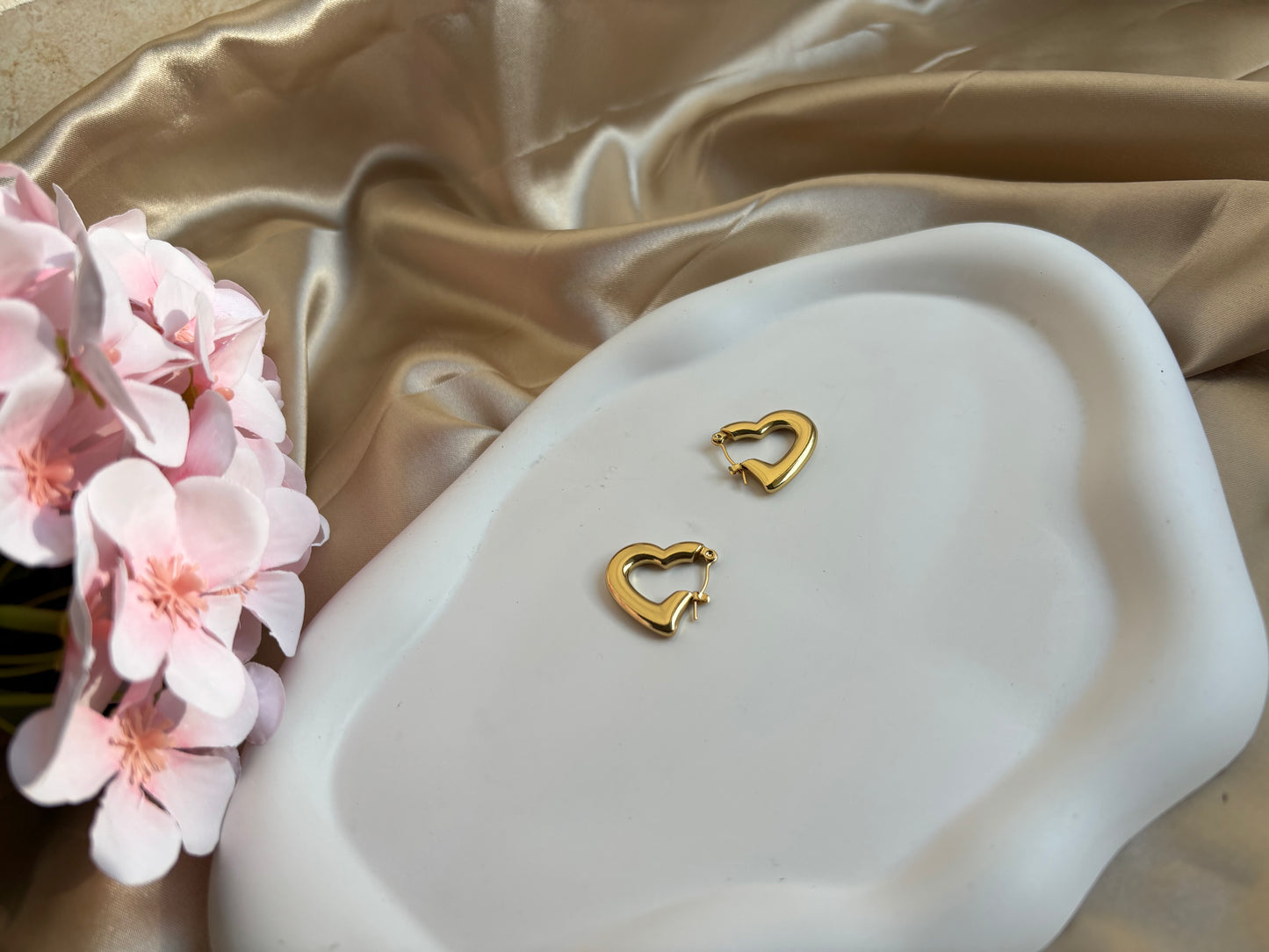 Ailaura Heart Hoop Earrings