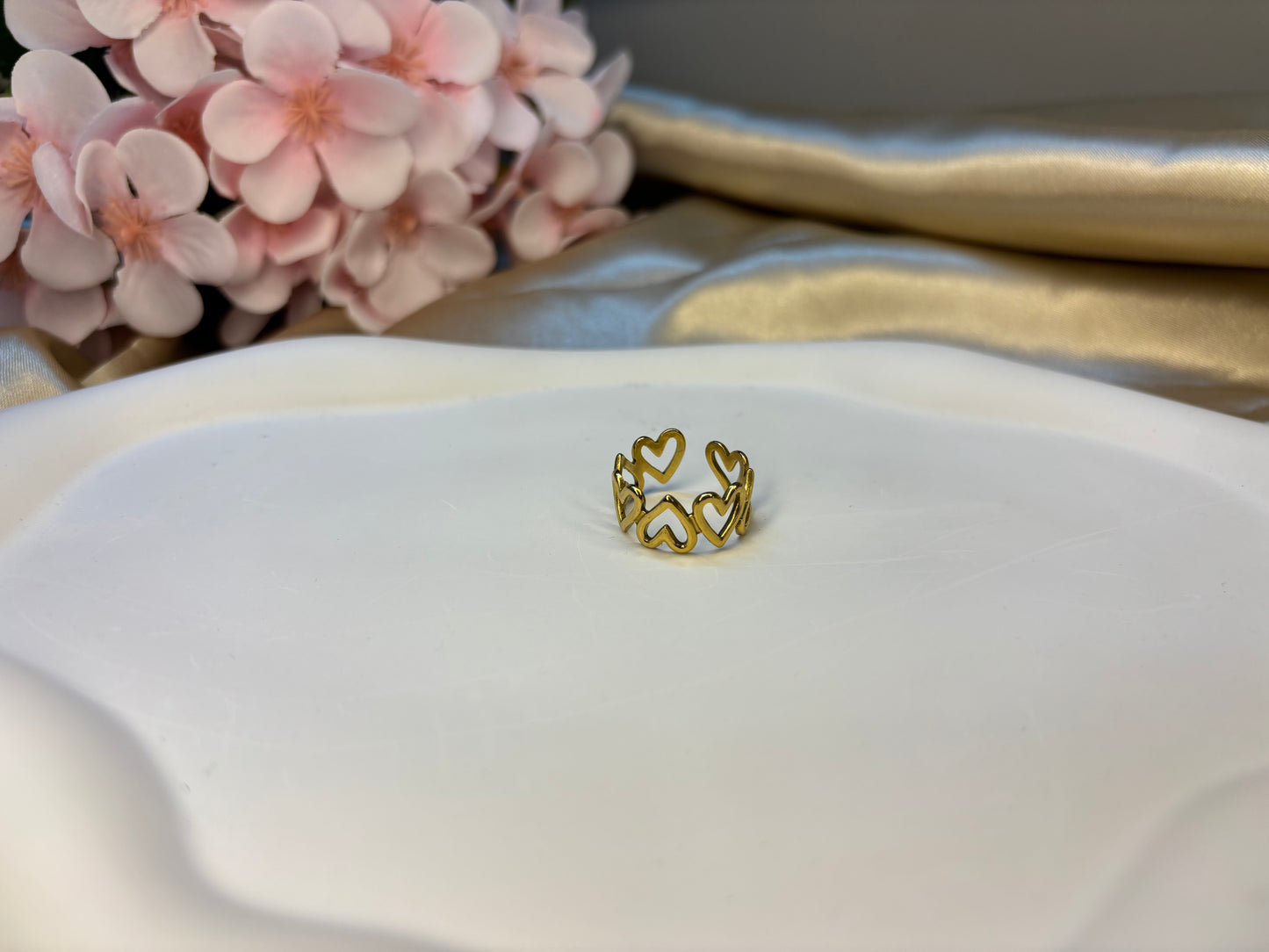 Ailaura Heartline Adjustable Ring