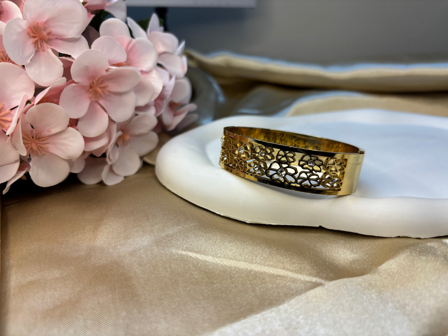 Ailaura Floral Luxe Cuff Bracelet