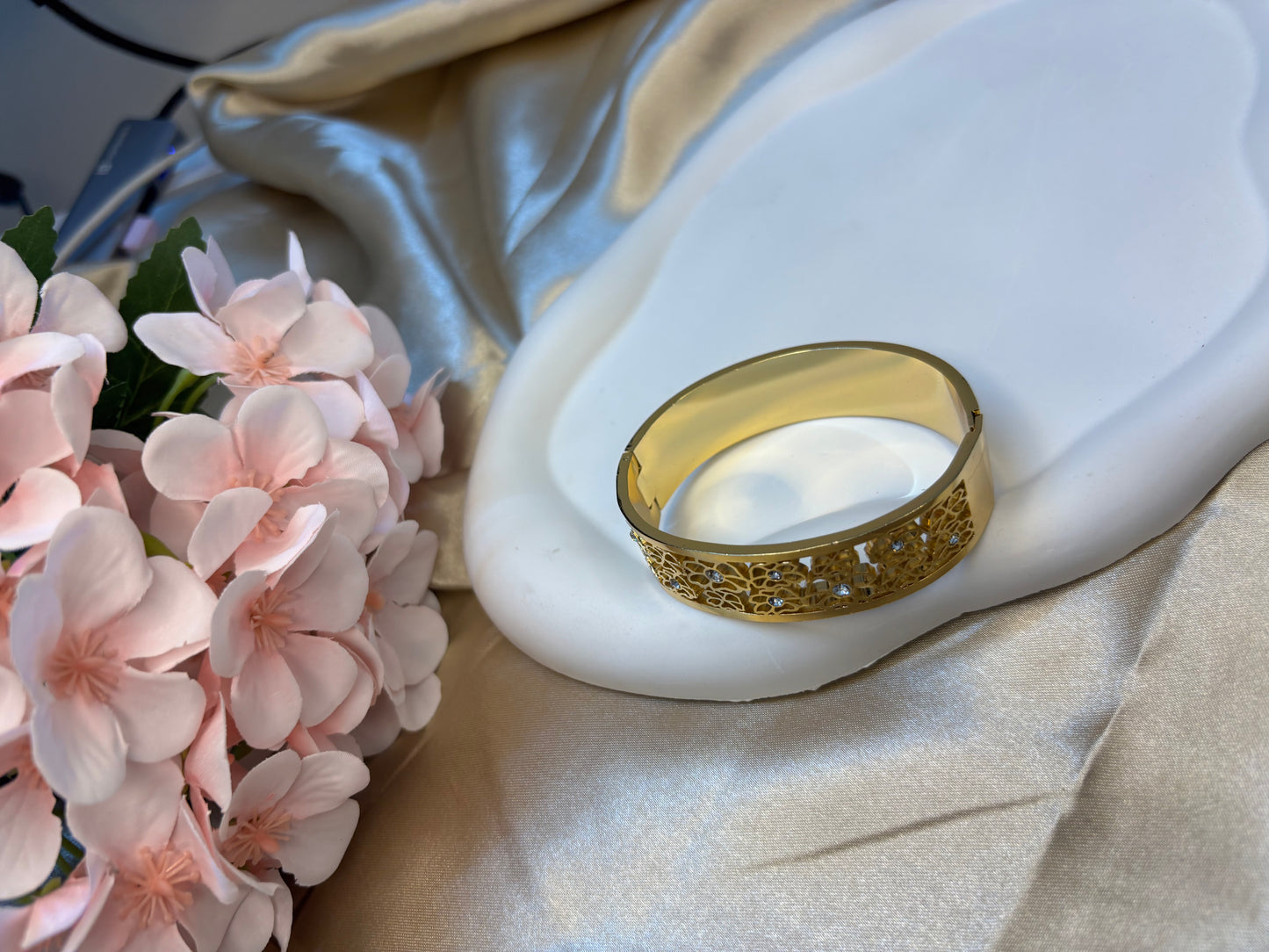 Ailaura Floral Luxe Cuff Bracelet