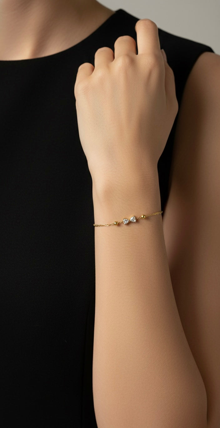Ailaura Bow Charm Bracelet