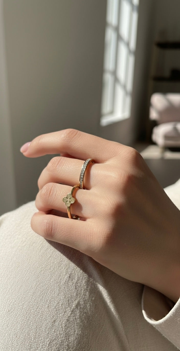 Ailaura Double Bloom Ring (Set of 2)