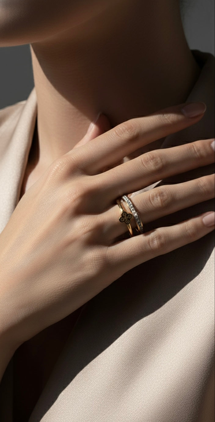 Ailaura Double Bloom Ring (Set of 2)