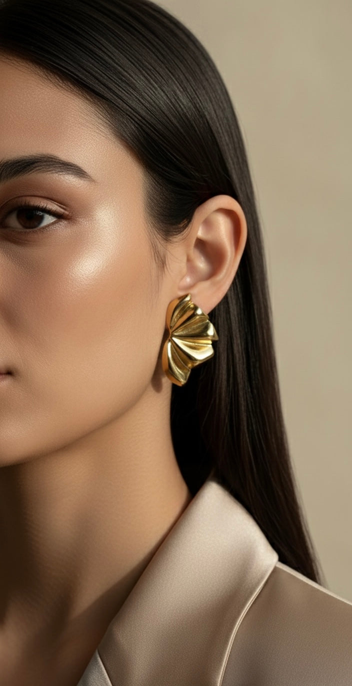 Ailaura Sculpted Bloom Earrings