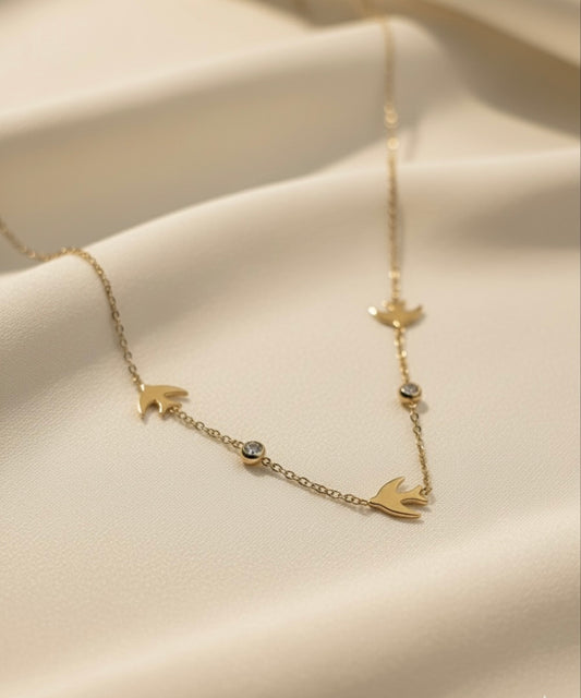 Ailaura Flying Birds Necklace
