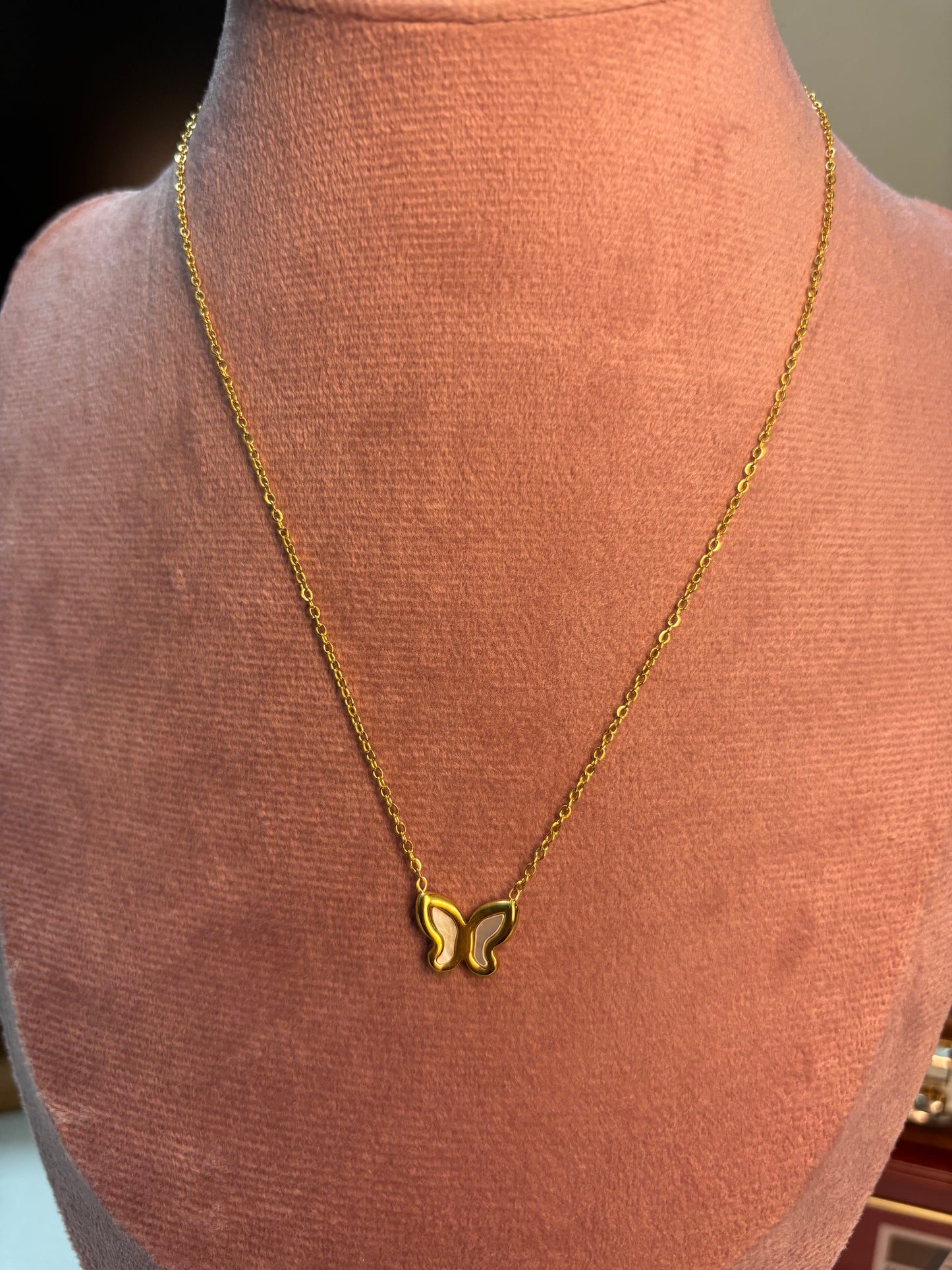 Ailaura Butterfly Charm Necklace