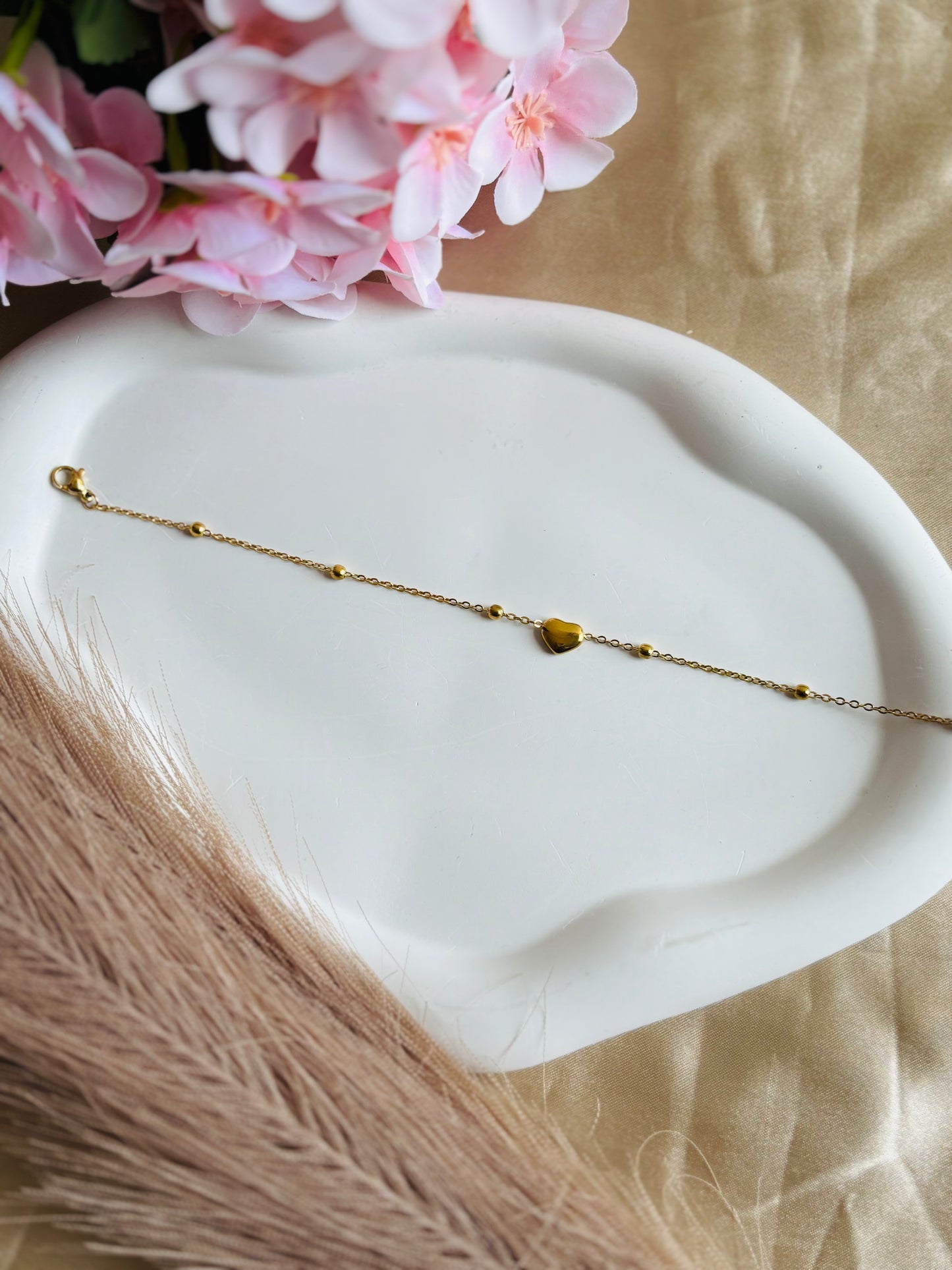 AIlaura Tiny Heart Anklet (Pair)