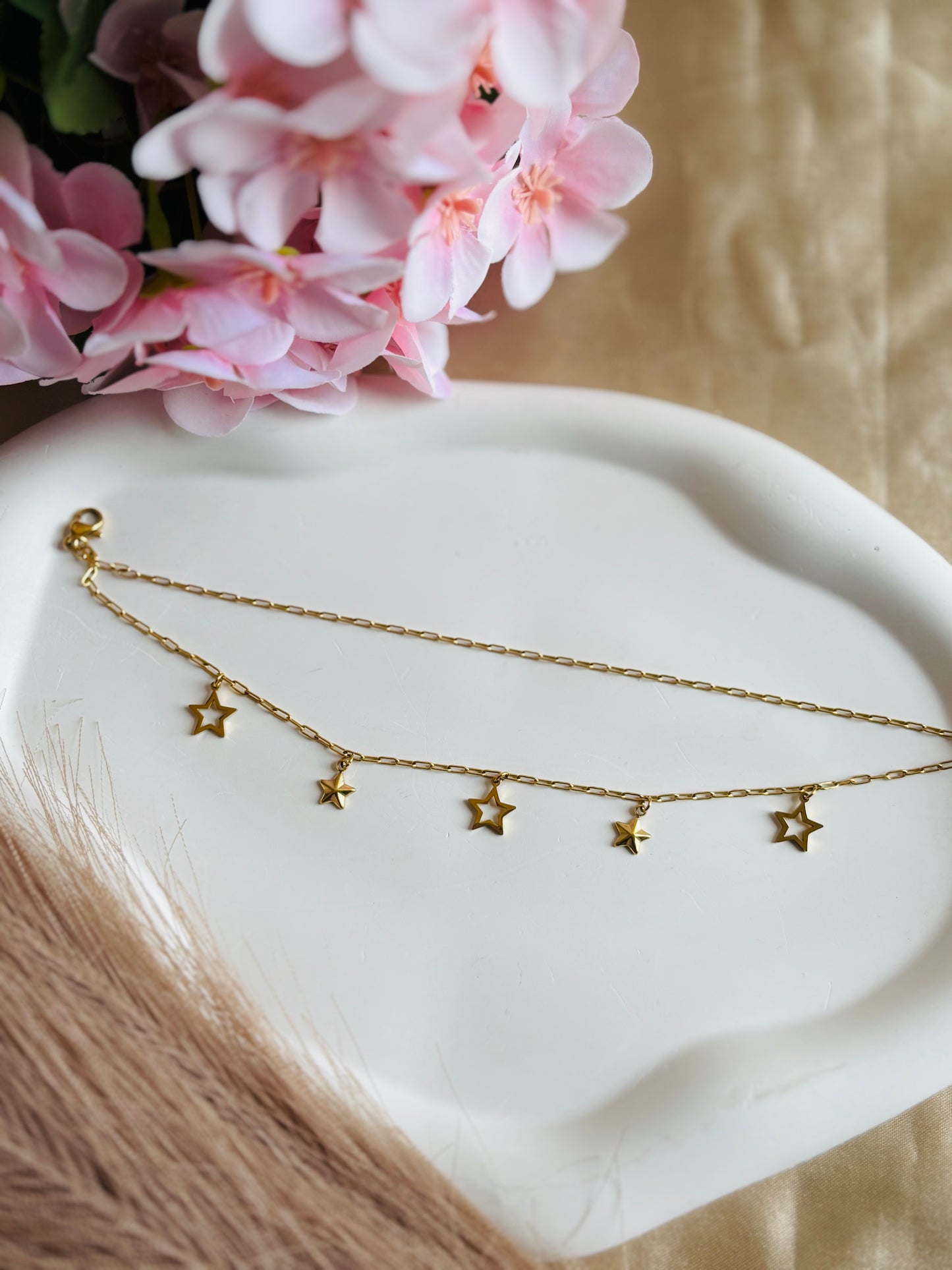 AIlaura Star Drape Anklet (Pair)