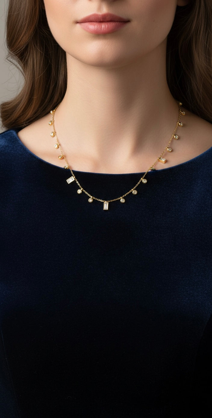 AIlaura Dainty Spark Necklace