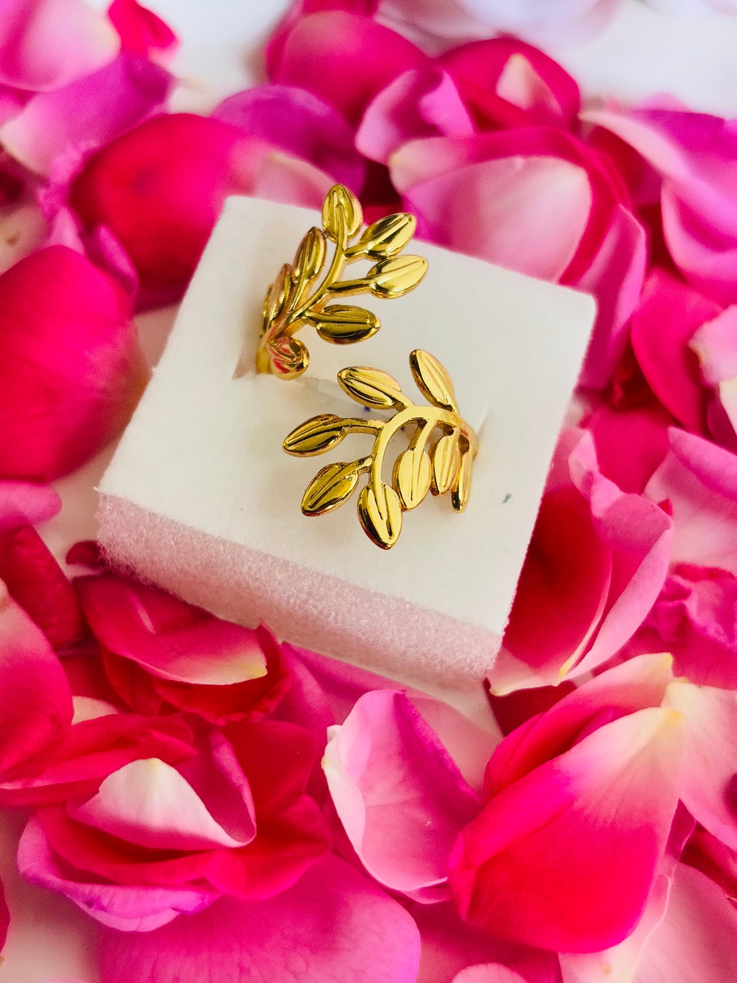 AIlaura Leaf Adjustable Ring