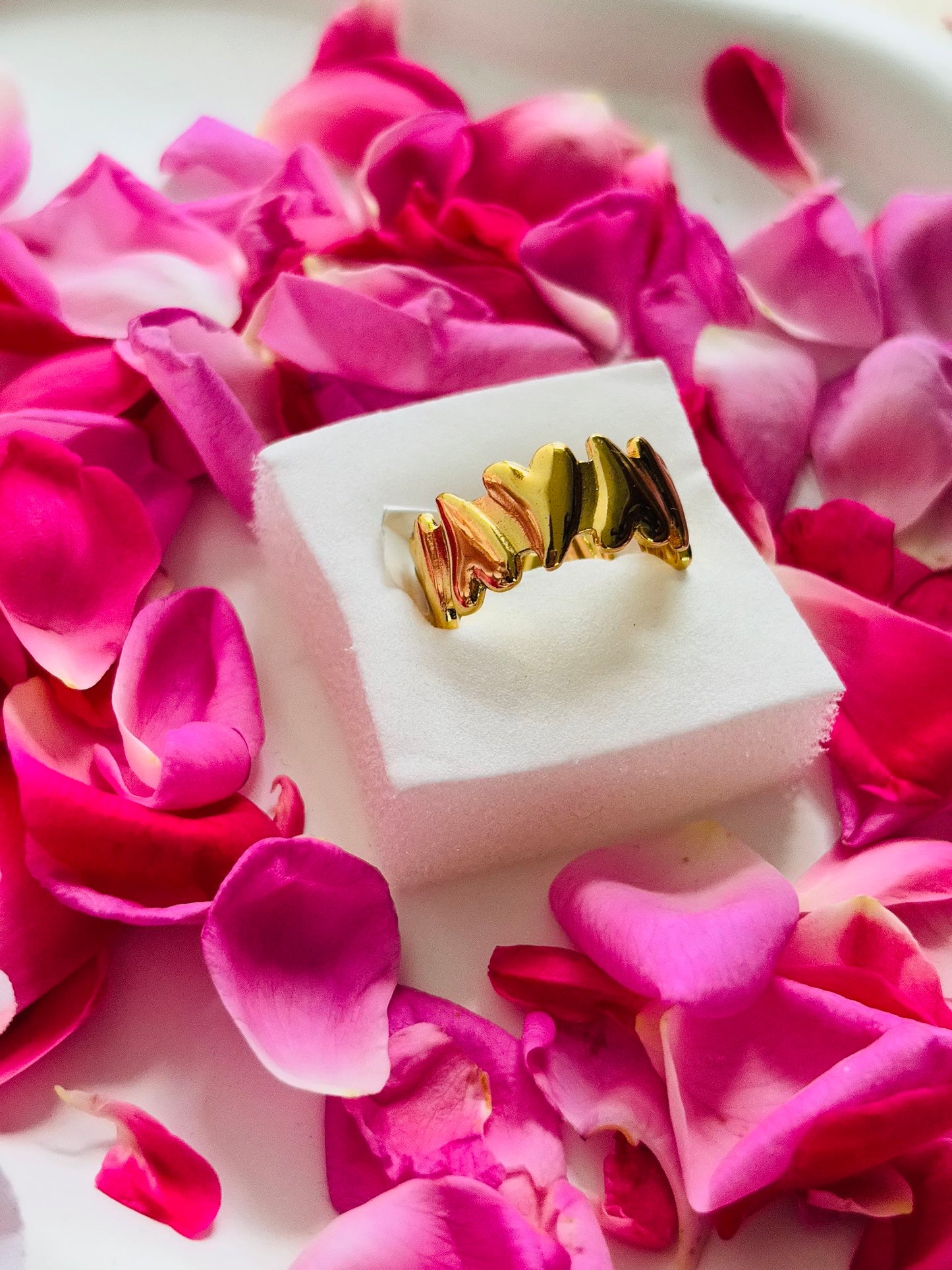 AIlaura Heart Line Adjustable Ring