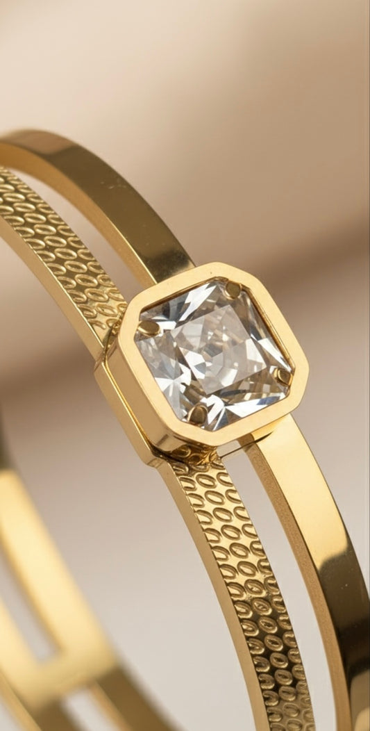 Ailaura Lumina Crystal Bangle-Adjustable