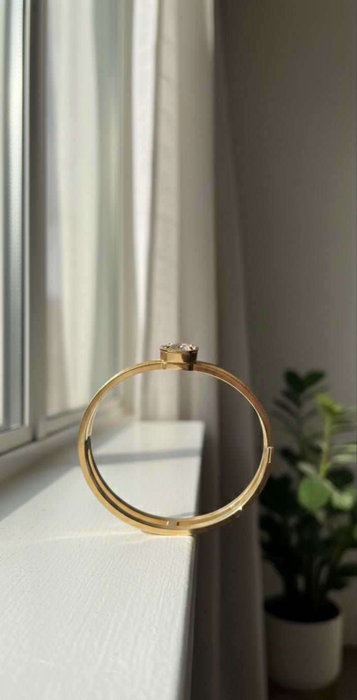 Ailaura Lumina Crystal Bangle-Adjustable