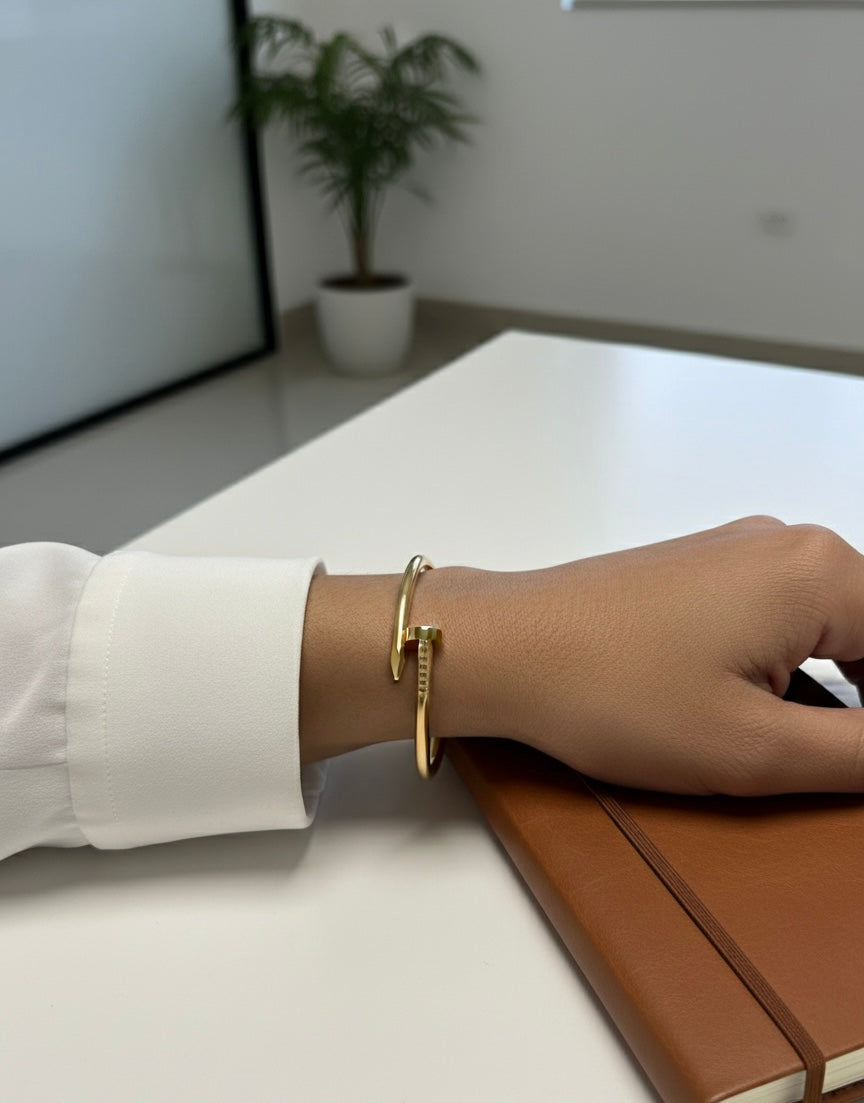 Ailaura Aure Nail Bangle-Adjustable