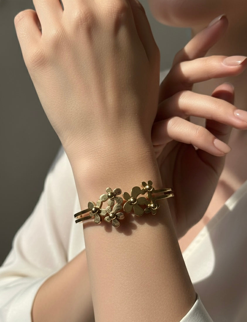 Ailaura Fleure Bloom Bangle- Adjustable