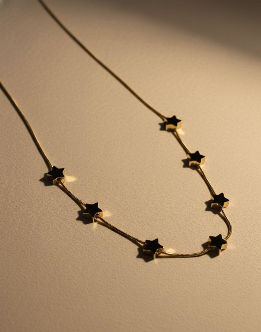 Ailaura Noire Starfall Necklace