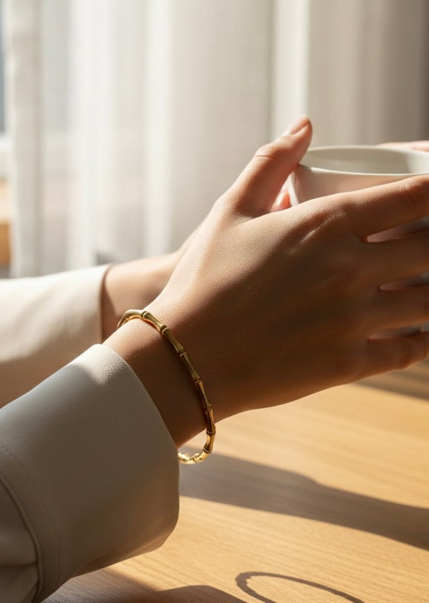 Ailaura Solis Bamboo Bangle- Adjustable