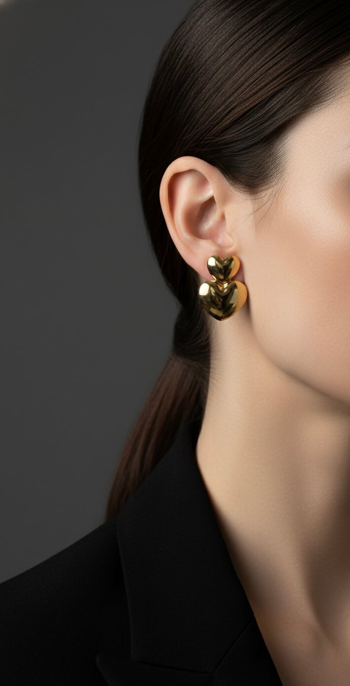 Ailaura Twin Heart Earrings